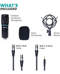 Movo Pc-M6 Universal Cardioid Condenser Podcast Microphone with Xlr and 3.5mm