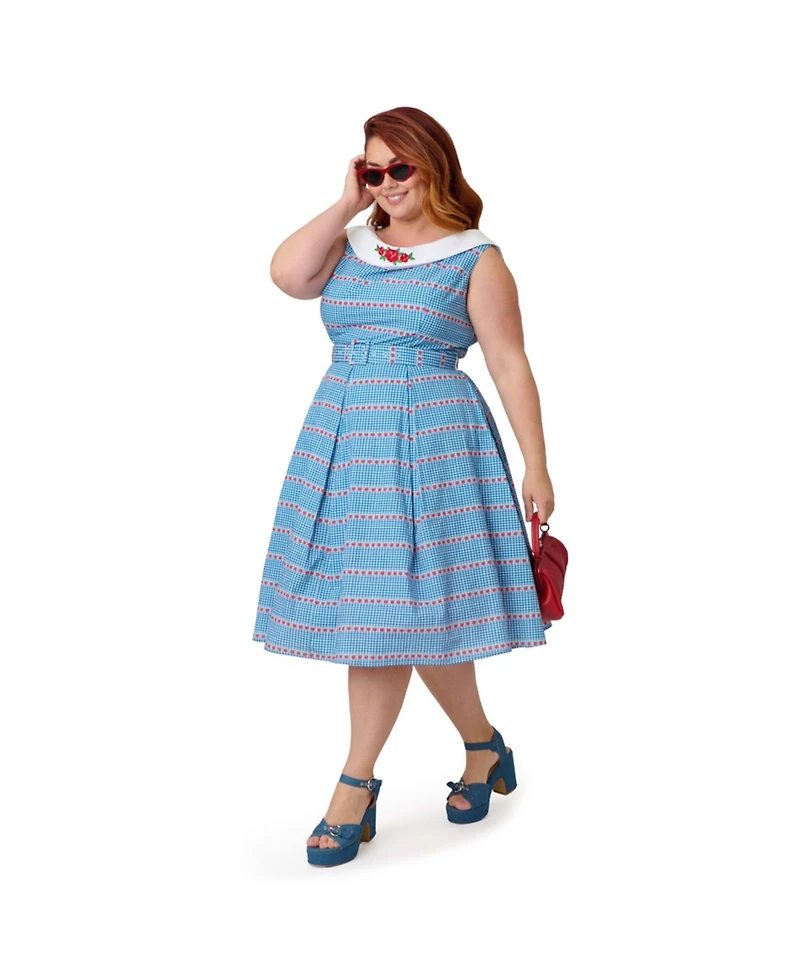 Unique Vintage Plus 1960s Dancing Doll Swing Dress