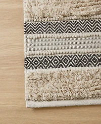 Ink+Ivy Asher Woven Texture Stripe Bath Rug, 22" x 58"