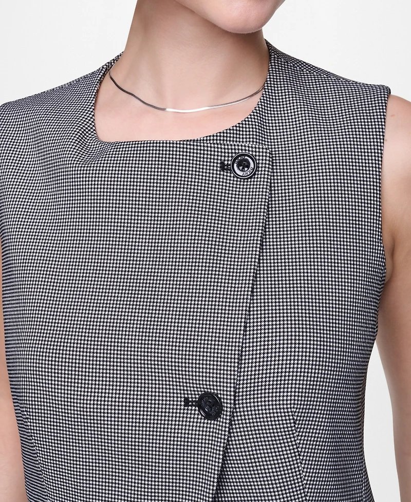 Dkny Petite Sleeveless Asymmetrical Vest