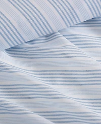 Nautica Tayleur Stripe 200-Thread Count Cotton Percale -Pc. Sheet Set