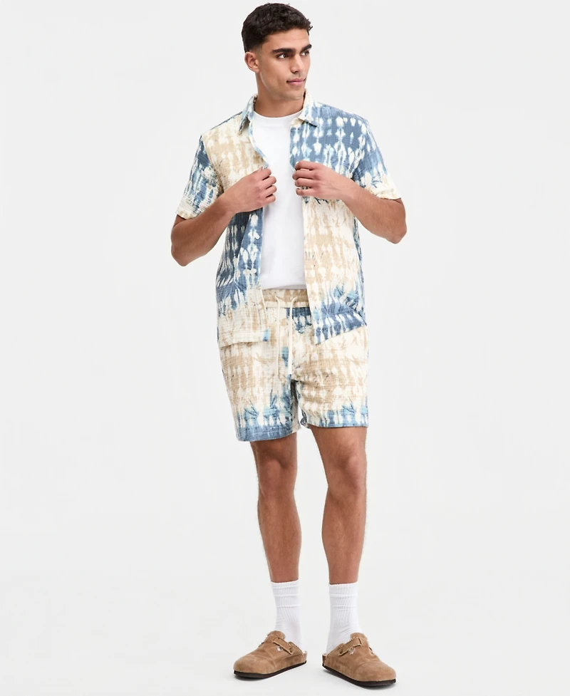 Sun + Stone Men's Maverick Dye Effect Shorts, Macy's Exclusive