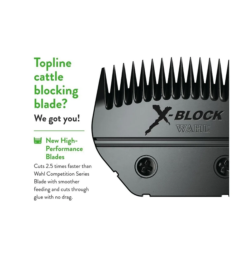 Wahl Professional Animal X-Block Ultimate Competition Series Detachable Blade for Cattle and Sheep