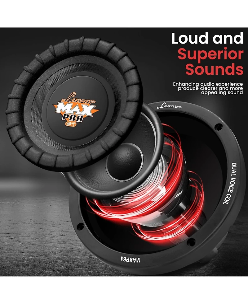 Pyle Product Name: 6.5" Car Subwoofer Speaker - MAXP64