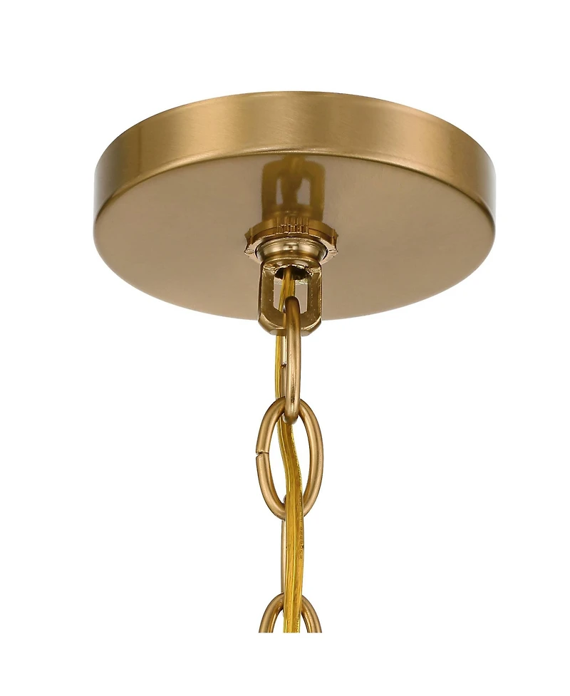 Vienna Full Spectrum Rysa Warm Brass Chandelier Modern Clear Crystal 9-Light Fixture for Dining Room House Foyer