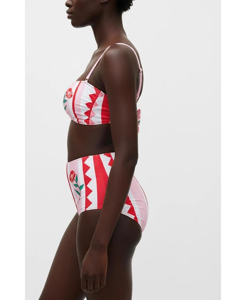 Jessie Zhao New York Women's Jungle Rose Reversible Bikini Bottom