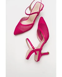 Prologue Shoes Women's Chic Mesh Pointed Toe Pump