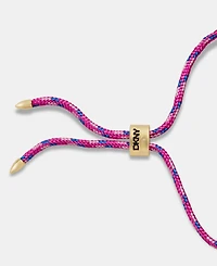 Dkny Pave Heart Charm Cord Slider Bracelet