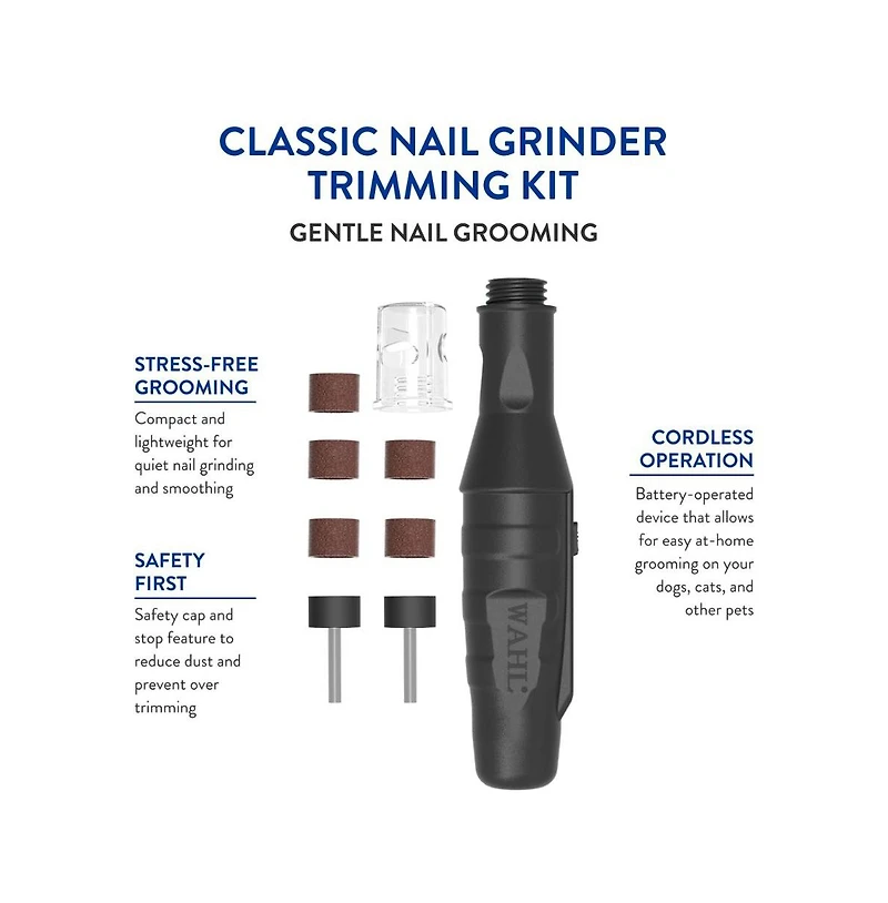 Wahl Professional Animal Pet, Dog, and Cat Classic Nail Grinder Trimming Kit