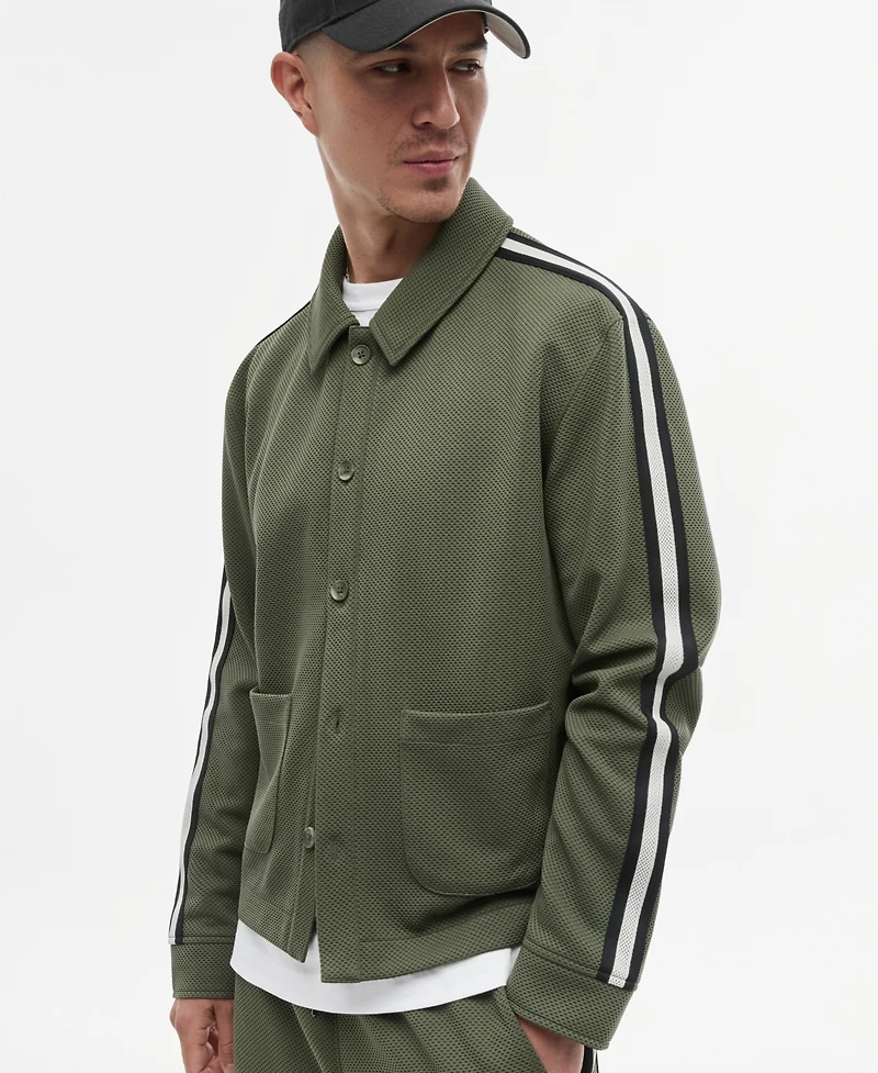 Mode of One Men's Sport Mesh Striped Jacket, Macy's Exclusive