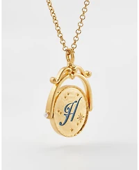 Fable England Hydrangea Initial Spinner Necklace