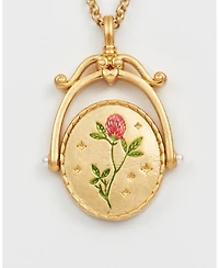 Fable England Z Initial Zigzag Clover Spinner Chain Necklace