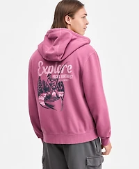 Sun + Stone Men's Explore Graphic Zipper Hooded Sweatshirt, Macy's Exclusive