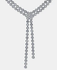 Givenchy Pave Double Row Lariat Necklace, 16" + 3" extender