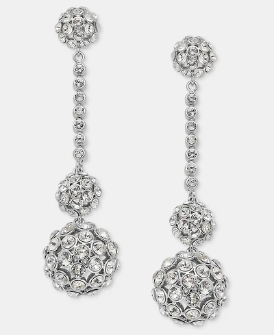 Givenchy Pave Cluster Linear Drop Earrings