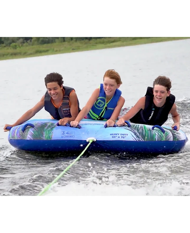 O'Brien Paradise 3 66 x 76 Inch 3 Person Towable Inflatable Deck Boat Inner Tube