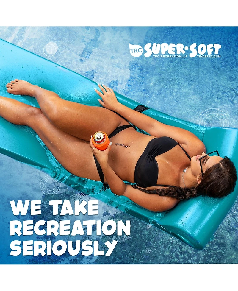Trc Recreation Sunsation 1.75" Thick Foam Lounger Raft Pool Float