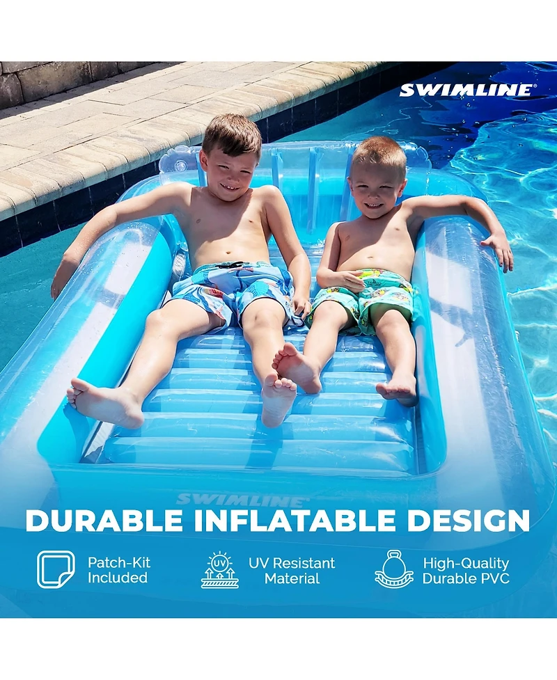 Swimline Original Suntan Tub Relaxing Outdoor Cushioned Water Lounge Float, Blue