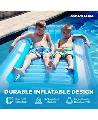 Swimline Original Suntan Tub Relaxing Outdoor Cushioned Water Lounge Float, Blue