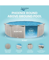 Aquarian Phoenix 18'x52" Round Steel Frame Above Ground Swimming Pool w/o Liner