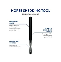 Wahl Professional Animal Equine Grooming Horse Shedding Tool - Contoured Horse Shed Tool - Removes Hair and Dirt