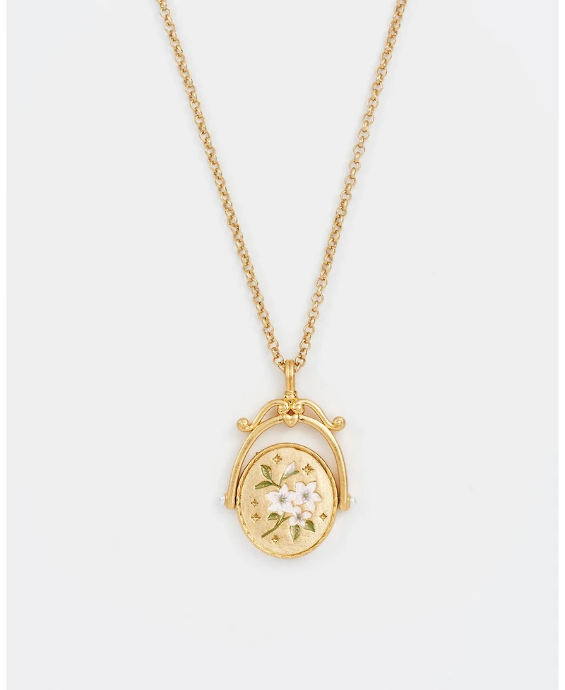Fable England J Initial Jasmine Spinner Chain Necklace