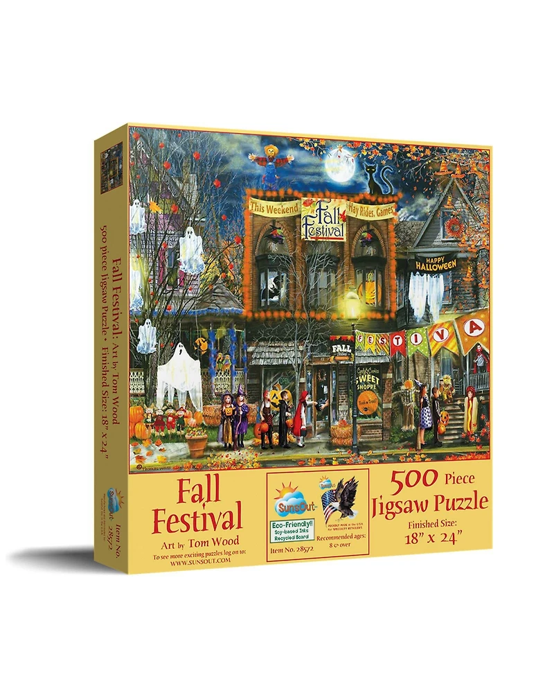 SunsOut Fall Festival 500 piece Jigsaw Puzzle for Adults Halloween