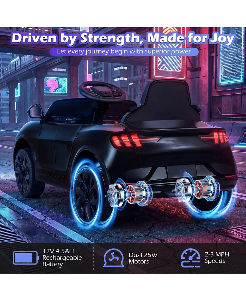 Slickblue 12V Battery Powered Kids Ride On Car with Parent Control and Horn