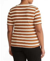 Universal Standard Plus Henley Short Sleeve Ribbed Tee