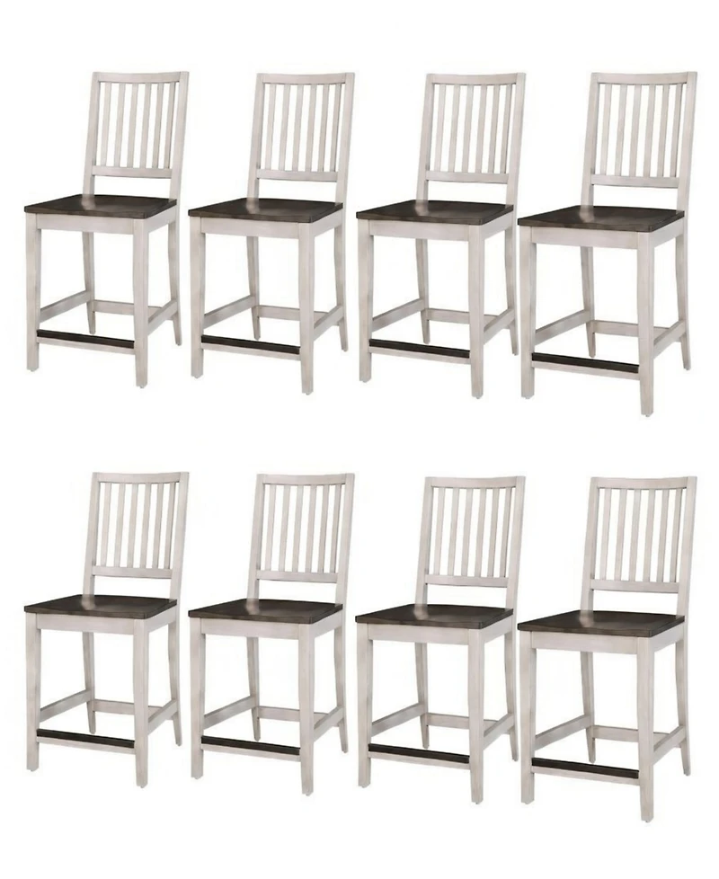 Dawnwood 9-Piece Wood Counter Height Dining Table and Side Chair Set