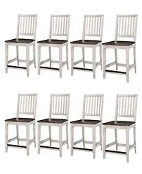 Dawnwood 9-Piece Wood Counter Height Dining Table and Side Chair Set