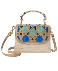 Brahmin Hallie Mosaic Small Satchel Handbag
