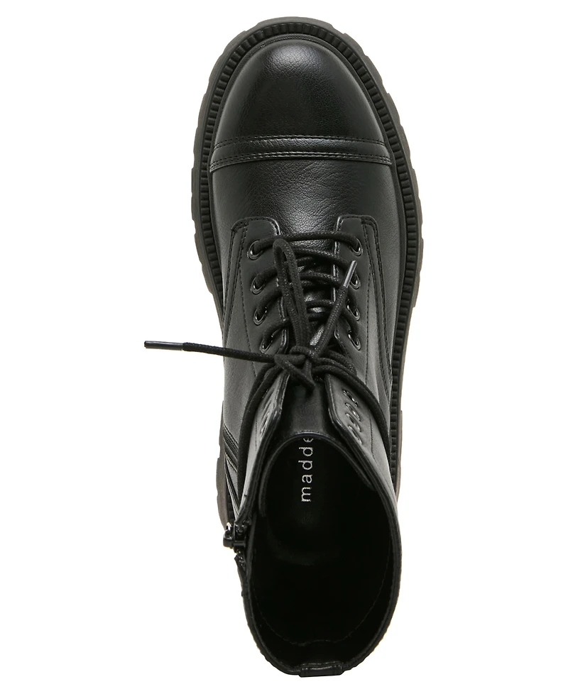 Madden Girl Women's Ariella Lace-Up Lug Combat Boots