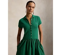 Polo Ralph Lauren Women's Hybrid Mesh Collar A-Line Dress