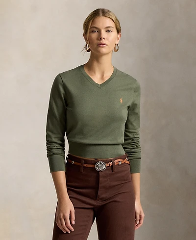 Polo Ralph Lauren Women's V-Neck Pull-On Sweater