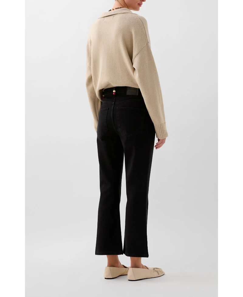 Scalpers Women's Ankle Beads Denim Pant