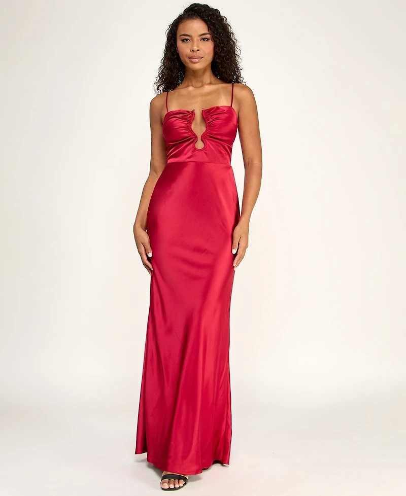 Seni & Cade Juniors' Open-Front Sleeveless Ball Gown