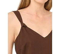 1.state Women's Mini V-Neck Sleeveless Tiered Ruffle Dress