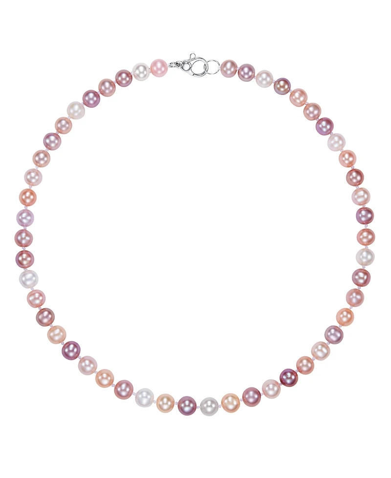 Macy's Freshwater Pearl (8-9mm) Necklace in Sterling Silver