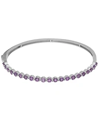 Macy's Amethyst (2.10 ct. t.w.) Bangle Bracelet in Sterling Silver