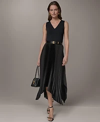 Donna Karan New York Petite High Low V-Neck Dress