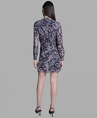 Bcbg Women's Chiffon Side-Knot Mini Dress