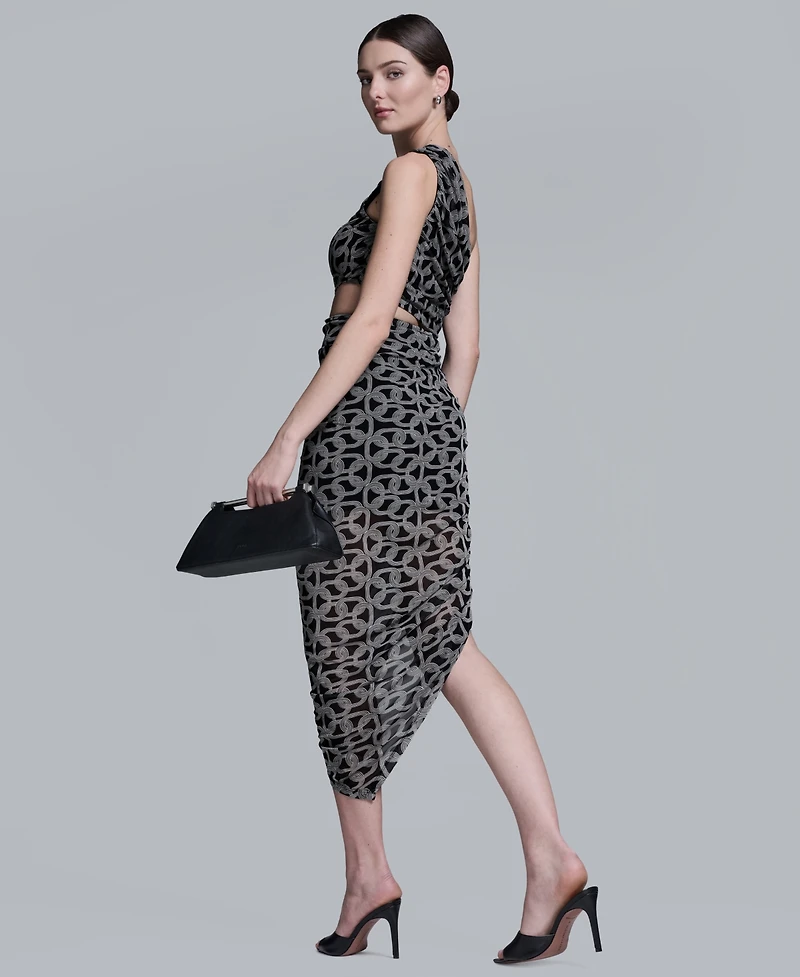 Bcbg Women's One-Shoulder Midi Dress