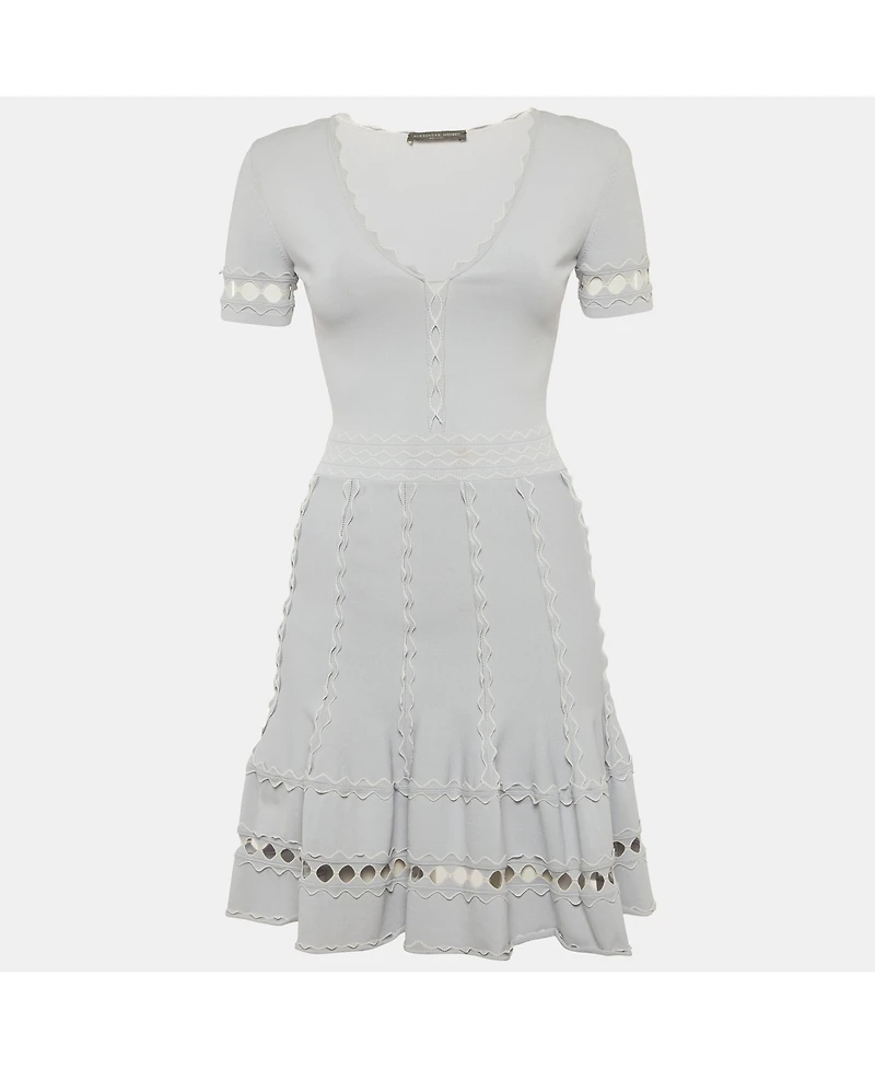 Pre-Owned Alexander Mcqueen Women's Stretch Knit Mini Dress