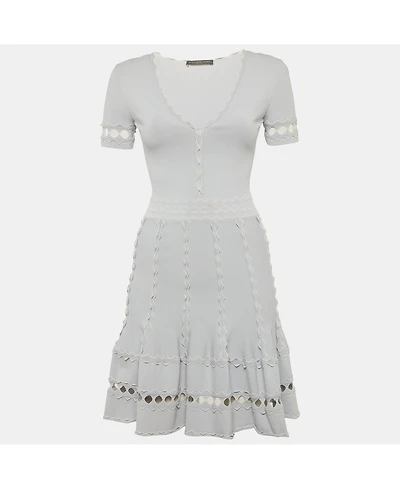 Pre-Owned Alexander Mcqueen Women's Stretch Knit Mini Dress