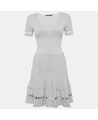 Pre-Owned Alexander Mcqueen Women's Stretch Knit Mini Dress