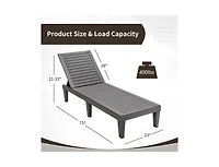 Boyel Living Outdoor Chaise Lounge Chair with 5 Positions Adjustable Backrest