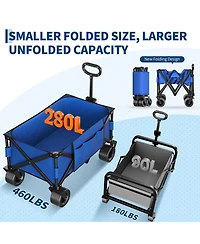 gaomon 460LBS Weight Capacity Foldable Wagon Carts for Outdoor Storage, Groceries, Shopping, Camping