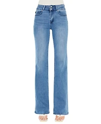 KanCan Essential Women's Onyx Ultra High Rise Wide Flare Jeans