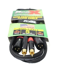ProX Xc-DRXM05 5' Dual Rca-m to Dual XLR3-m Unbalanced High Performance Audio Cable